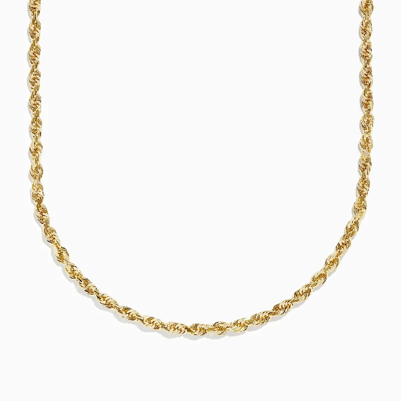 Star - Shaped Chain Rings with a Celestial Theme14K Yellow Gold 20"-24" Adjustable Rope Chain Necklace