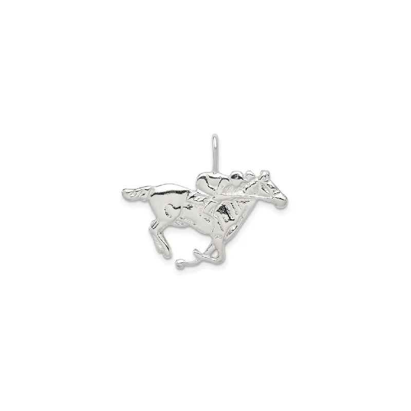 Religious cross pendants for faith-based jewelryRace Horse Pendant (925)