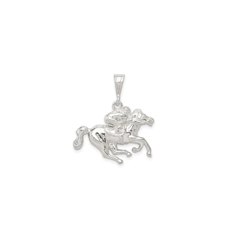 Vintage-inspired locket necklaces for herRace Horse Pendant (Silver)