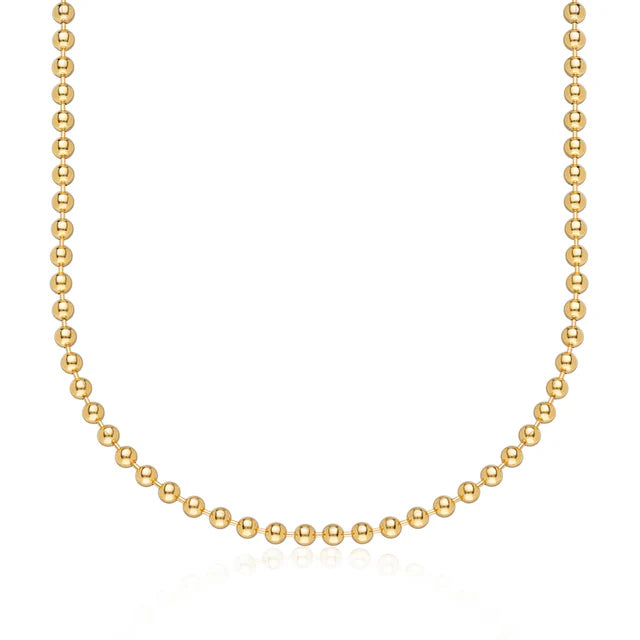 Chain Rings with a Magnetic Closure for Easy WearScream Pretty 18ct Gold Vermeil Ball Chain Necklace