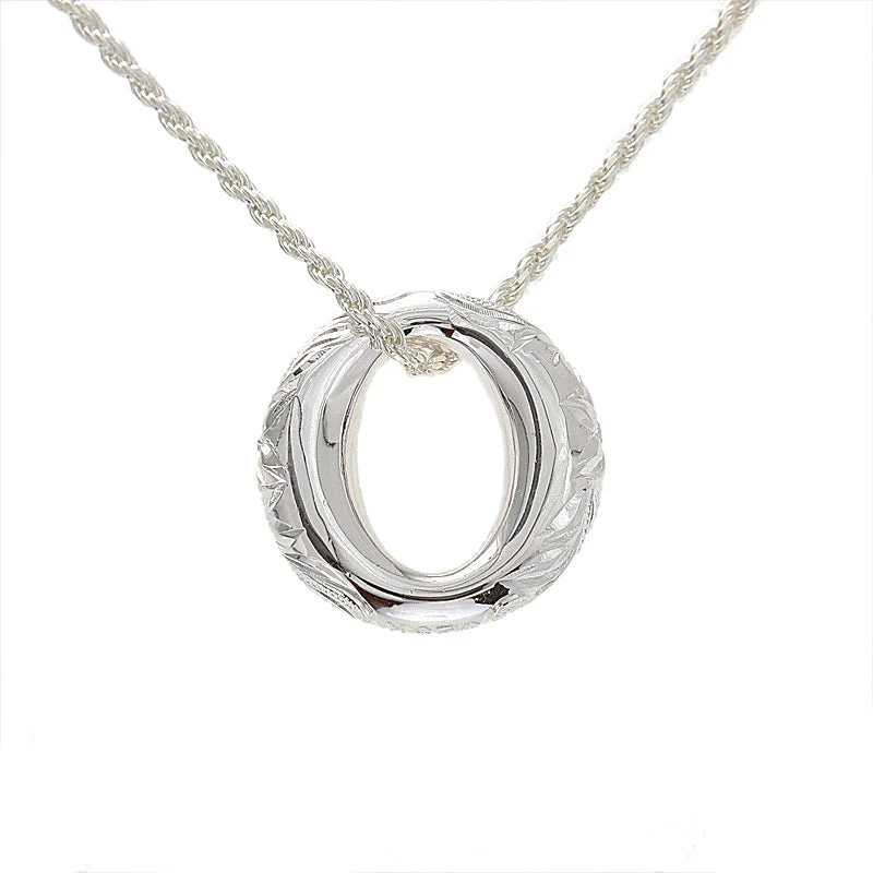 Star-shaped pendants for dreamersSterling Silver Hawaiian Scroll Oval Pendant (Chain Sold Separately)