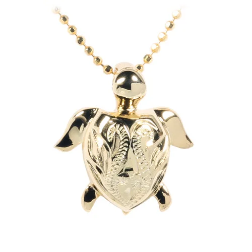 Star-shaped pendants for dreamersSterling Silver Yellow Gold Plated Hawaiian Scroll Honu (Turtle) Pendant (Chain Sold Separately)