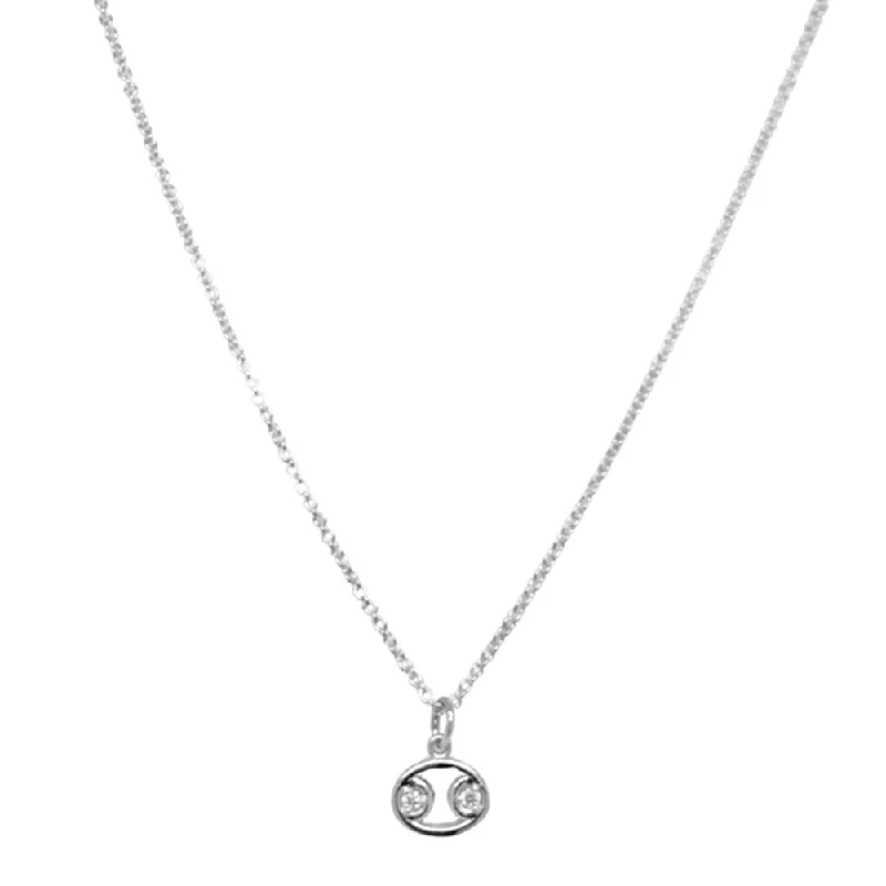 Gold-plated pendants for affordable luxurySterling Silver & Diamond Zodiac Necklace - "Cancer"