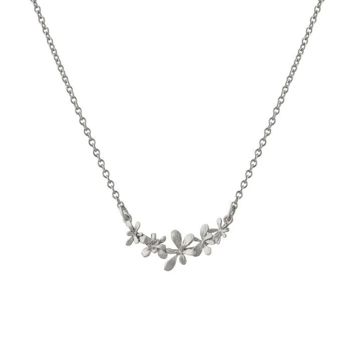 Affordable sterling silver necklaces for teensSterling Silver Floral Necklace - "Sprouting Rosette"