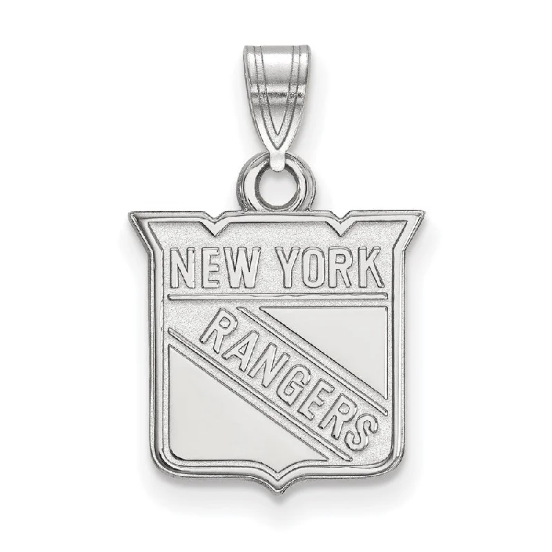 Laser - Cut Woodland Scene Pendant for Nature EnthusiastsSterling Silver NHL New York Rangers Small Pendant