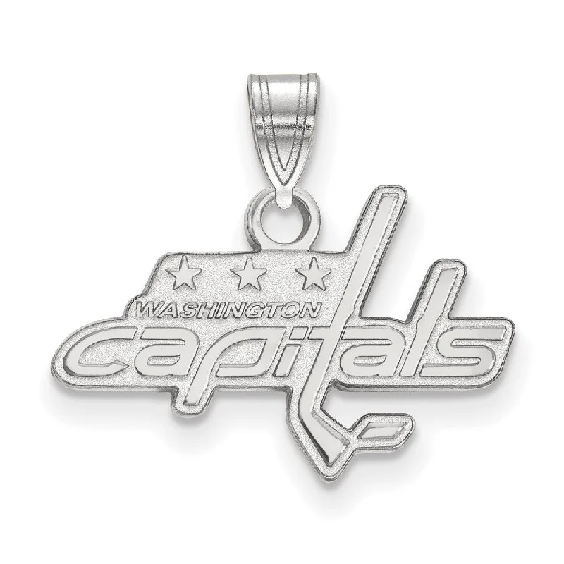 Laser - Cut Woodland Scene Pendant for Nature EnthusiastsSterling Silver NHL Washington Capitals Small Pendant