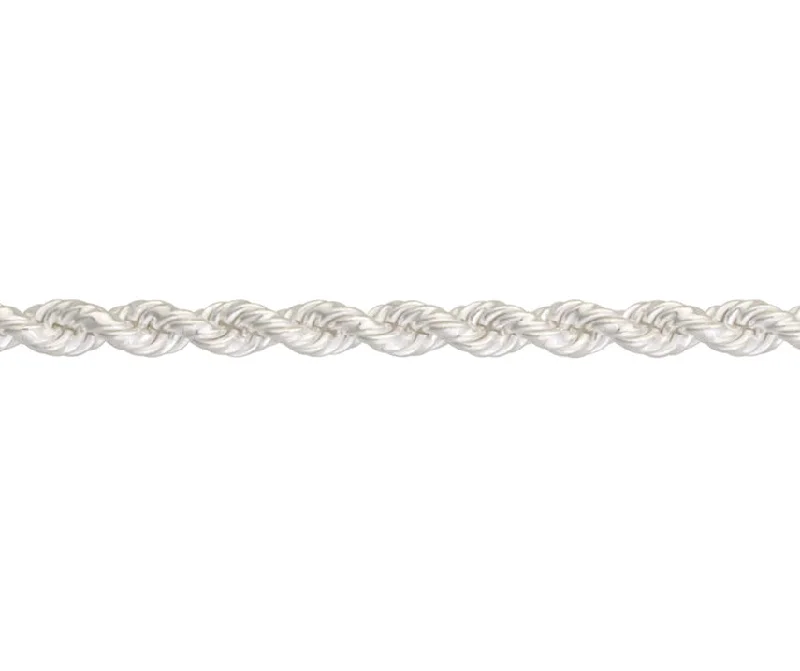 Open - Ended Chain Rings with a Creative Twist DesignSterling Silver Solid 45cm Rope Chain Necklace