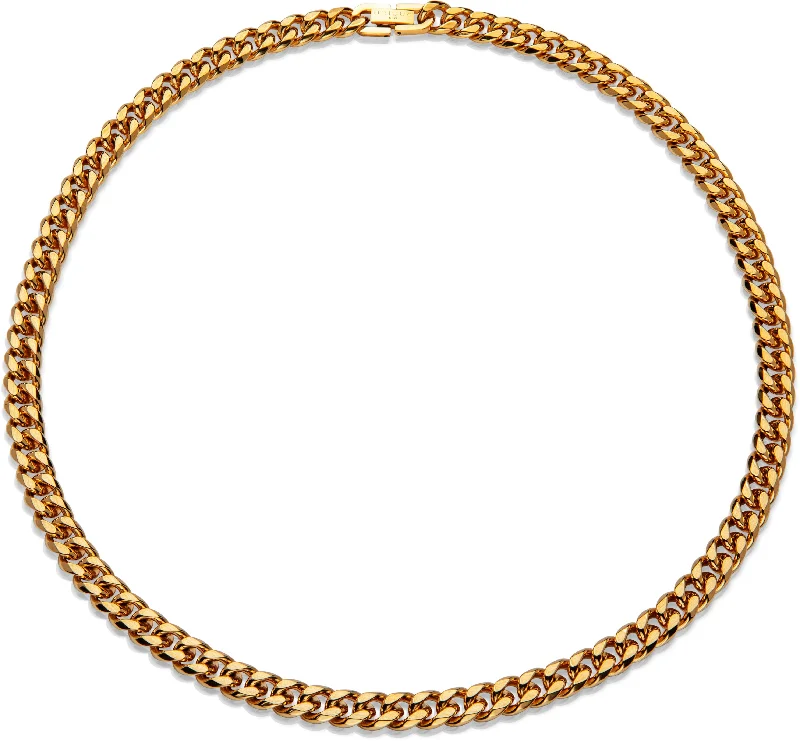 Chain Rings with a Pave - Set Diamond - Look CZ BorderUnique & Co Gold Steel Chain Necklace