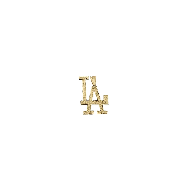 Double - Heart Pendant with Interlocking Design for CouplesYellow Gold "LA" Letter Pendant (14K)