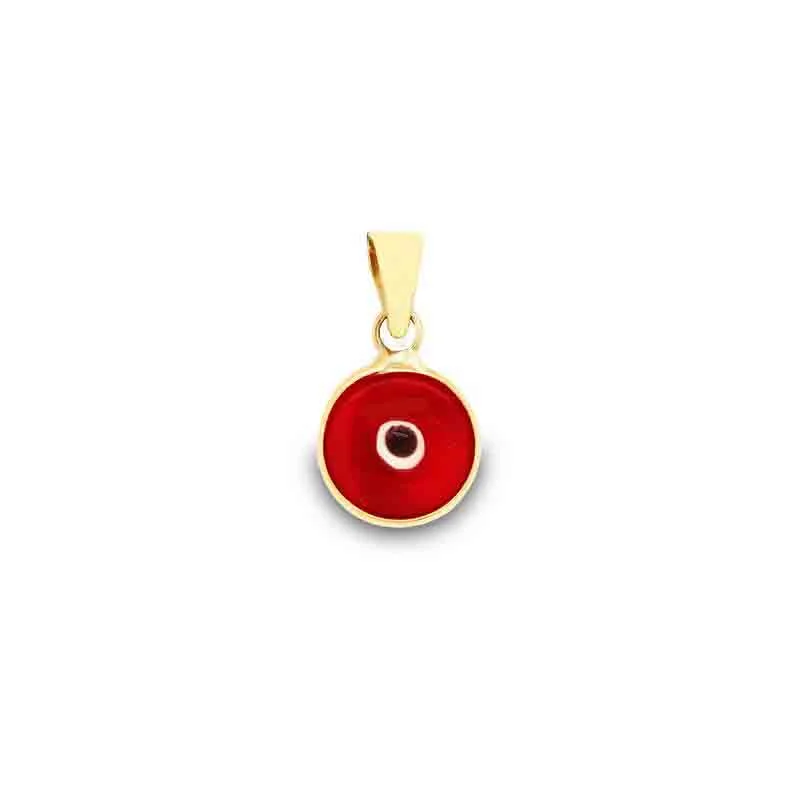 Laser - Cut Woodland Scene Pendant for Nature EnthusiastsYellow Gold Tiny Evil Eye Pendant (14K)