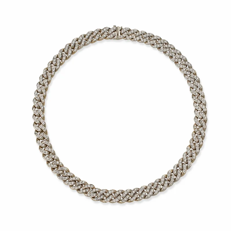 Chain Rings with a Vintage - Inspired Filigree DesignBulgari 18K White Gold and Diamond "Gourmette" Chain Necklace