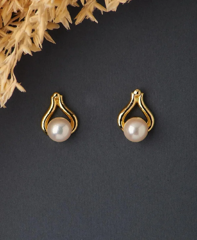 Aquamarine drop earrings reminiscent of the oceanClassic Pearl Stud Earring