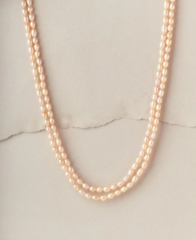 Waterproof Chain Rings for Water - Based ActivitiesGraceful Pink Colour Pearl Necklace