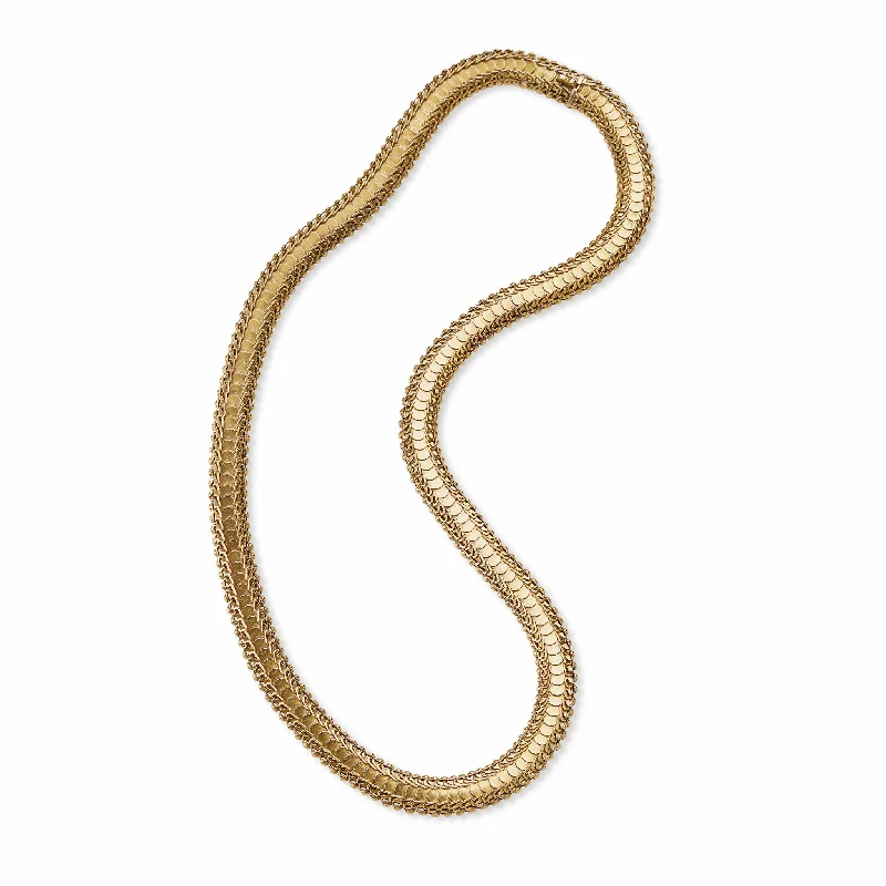 Stackable Chain Rings for a Layered Jewelry Look"Knitted" Victorian 18K Gold Chain Necklace