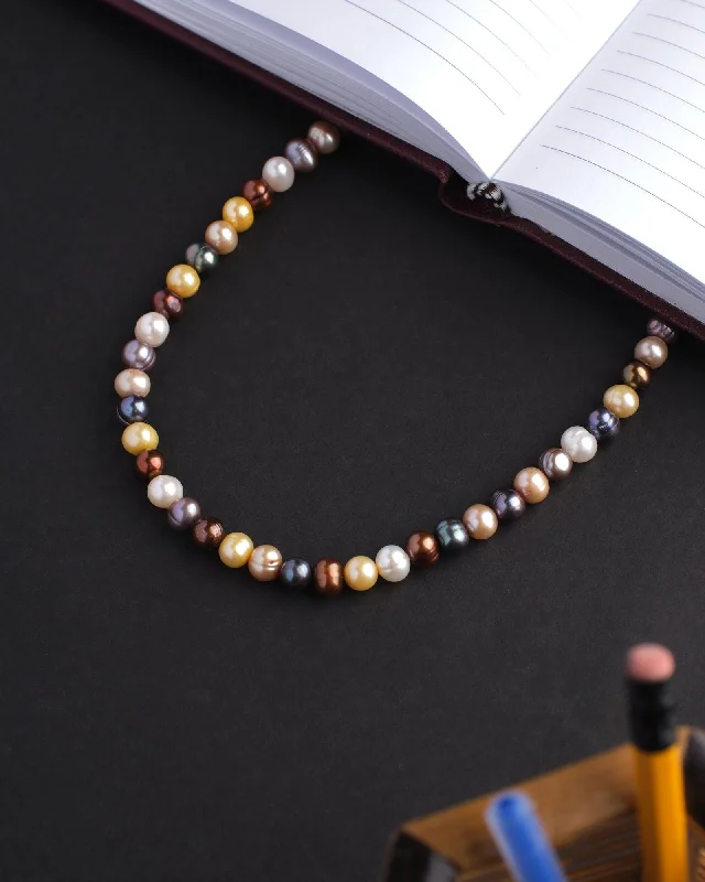 Braided Chain Rings with a Handmade Artisanal TouchMulti Colour Necklace