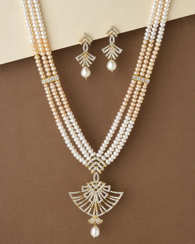 Ring - and - Necklace - Convertible Chain Rings for VersatilityRavishing Pearl Necklace Set