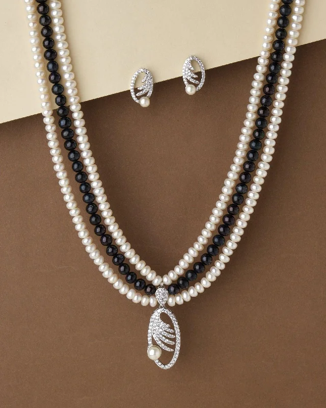 Adjustable - Gauge Chain Rings to Customize the ThicknessRavishing Pearl Necklace Set