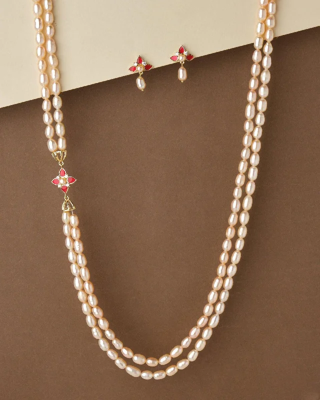 Chain Rings with a Wind - Chime - Inspired DesignRegal Pearl Necklace Set