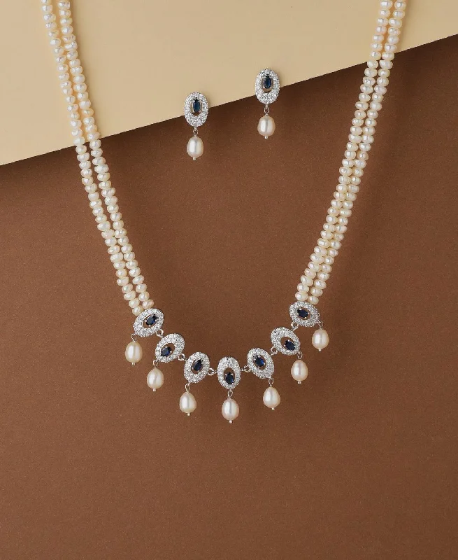 Star - Shaped Chain Rings with a Celestial ThemeRavishing Pearl Necklace Set