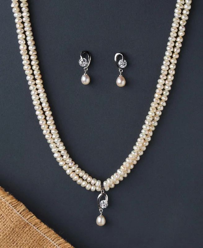 Star - Shaped Chain Rings with a Celestial ThemeSimple and Elegant Real Pearl Necklace Set