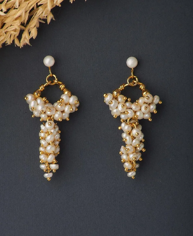 Heart - shaped drop earrings for a loving and charming lookTraditional Banjara Pearl Earring