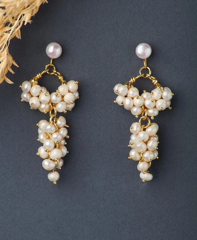 Pearl - studded drop earrings with a classic designTrendy Banjara Pearl Earring