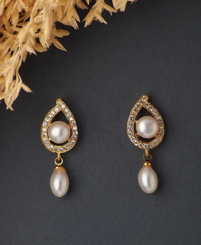 Victorian - era drop earrings with intricate detailsTrendy Pearl Hanging Earring